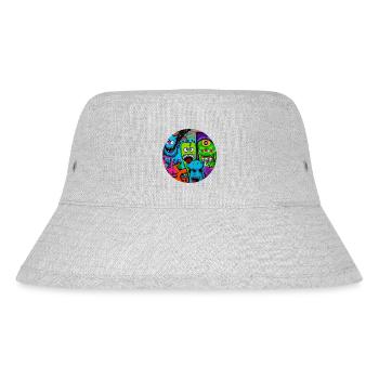 Graffiti Monster - Stanley/Stella recycelter Bucket Hat - Grau meliert - Vorne