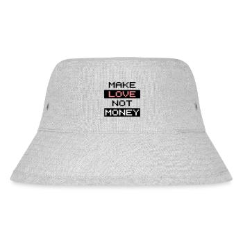 Make Love Not Money - Stanley/Stella Recycled Bucket Hat - heather grey - Front