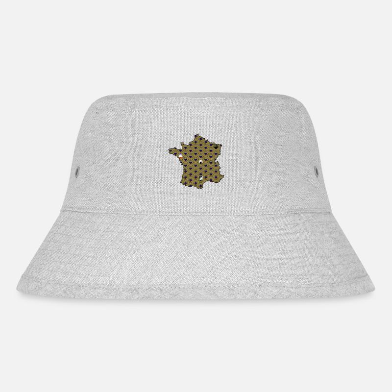 Frankreich-Welle - Stanley/Stella recycelter Bucket Hat - Grau meliert