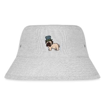 Idée cadeau Dog Owner Pug Hat Mister Sir - Bob recyclé Stanley/Stella - gris chiné - Devant