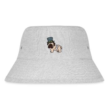 Witzig lustiger Hund Hunde Kinder Geschenkidee - Stanley/Stella recycelter Bucket Hat - Grau meliert - Vorne