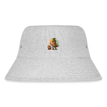 Grinning Leprechaun Goblin - Stanley/Stella Recycled Bucket Hat - heather grey - Front
