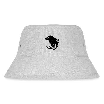 Raffinierter clever schlauer Rabe - Stanley/Stella recycelter Bucket Hat - Grau meliert - Vorne