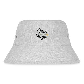 Opa, du bist mega - Stanley/Stella recycelter Bucket Hat - Grau meliert - Vorne
