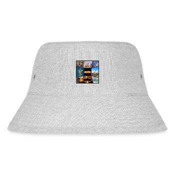 Berlin Skyline Germany City Collage Vintage - Stanley/Stella Recycled Bucket Hat - heather grey - Front