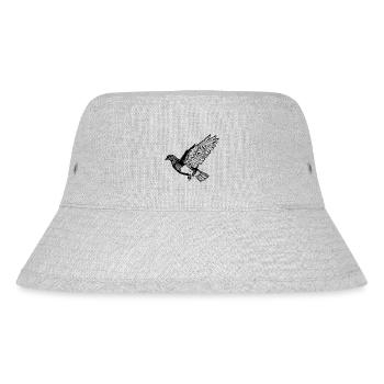 Hübsche fliegende Taube auf breiten Schwingen - Stanley/Stella recycelter Bucket Hat - Grau meliert - Vorne