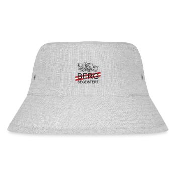 Bergbegeistert - Stanley/Stella recycelter Bucket Hat - Grau meliert - Vorne