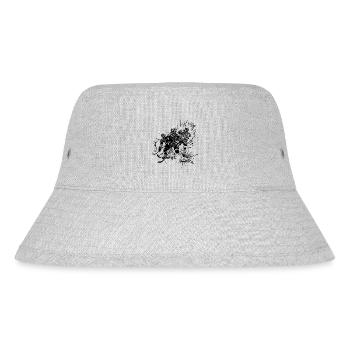 Vintage Eishockey Spieler Eis Crash Fan Motiv - Stanley/Stella recycelter Bucket Hat - Grau meliert - Vorne