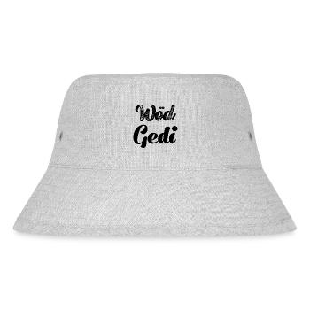 Wöd Gedi Bester Gedi sein Patenonkel fragen Taufe - Stanley/Stella recycelter Bucket Hat - Grau meliert - Vorne