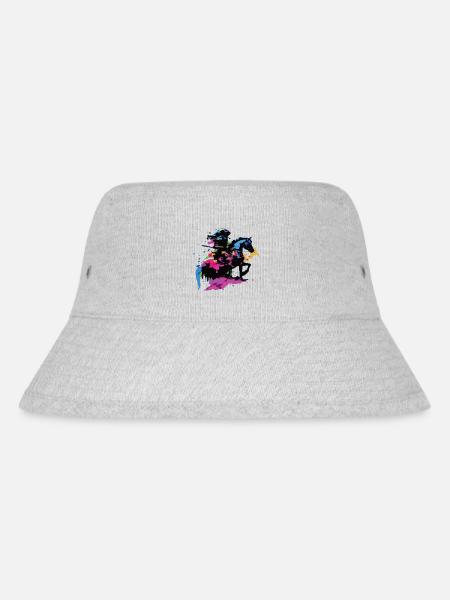 Reiter Pferd bunt - Stanley/Stella recycelter Bucket Hat - Grau meliert