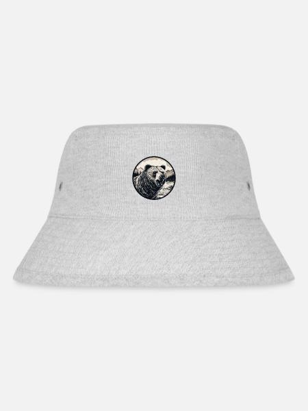 Grizzly Bär - Stanley/Stella recycelter Bucket Hat - Grau meliert