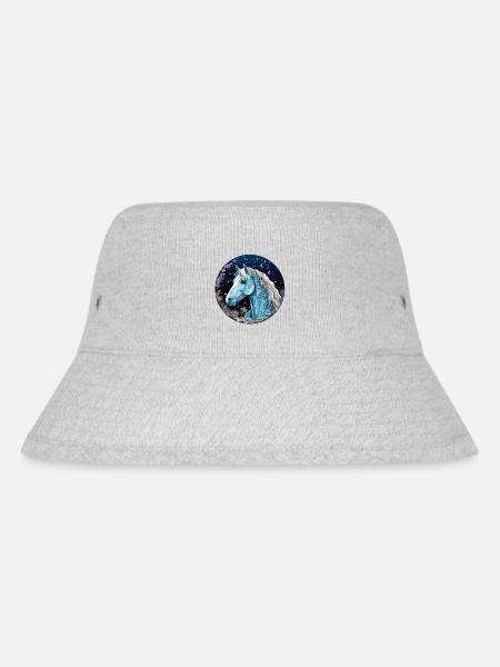 Pferd im Winter - Stanley/Stella recycelter Bucket Hat - Grau meliert