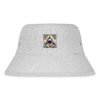 Hai / Tierwelt / Unterwasser / Meer / Ozean - Stanley/Stella recycelter Bucket Hat - Grau meliert - Vorne