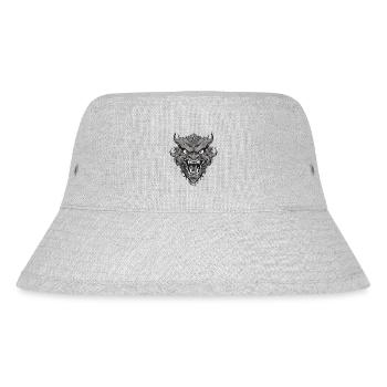 Loup-garou sauvage aux dents méchantes, dents pointues - Bob recyclé Stanley/Stella - gris chiné - Devant