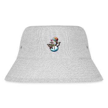 Bonhomme de neige / Hiver / Neige / Bande dessinée / Froid - Bob recyclé Stanley/Stella - gris chiné - Devant