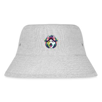 Colorful Husky - Stanley/Stella Recycled Bucket Hat - heather grey - Front