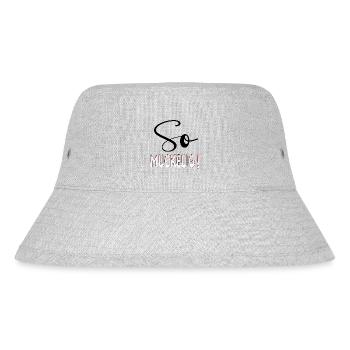 GEMÜTLICHKEIT Atmosphäre - SO MUCKELIG - Stanley/Stella recycelter Bucket Hat - Grau meliert - Vorne