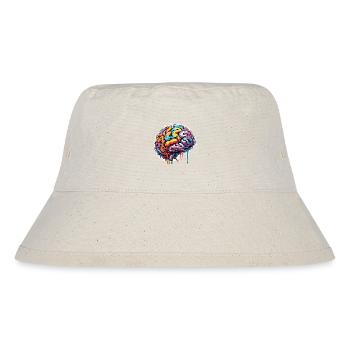 Gehirn / Wissen / Intelligenz / klug / Denken - Stanley/Stella recycelter Bucket Hat - Naturweiß - Vorne