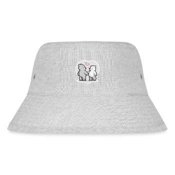 Bears Heart In Love Love - Stanley/Stella Recycled Bucket Hat - heather grey - Front