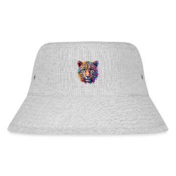 Leopard / Cheetah / Animal / Animal Print / Pattern - Stanley/Stella Recycled Bucket Hat - heather grey - Front