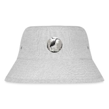 Kranich / Vogel / fliegen / Zugvogel /Tier / Zoo - Stanley/Stella recycelter Bucket Hat - Grau meliert - Vorne