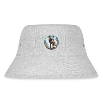 Hyäne / Afrika / Safrai / Zoo / Wildis / Tier - Stanley/Stella recycelter Bucket Hat - Grau meliert - Vorne