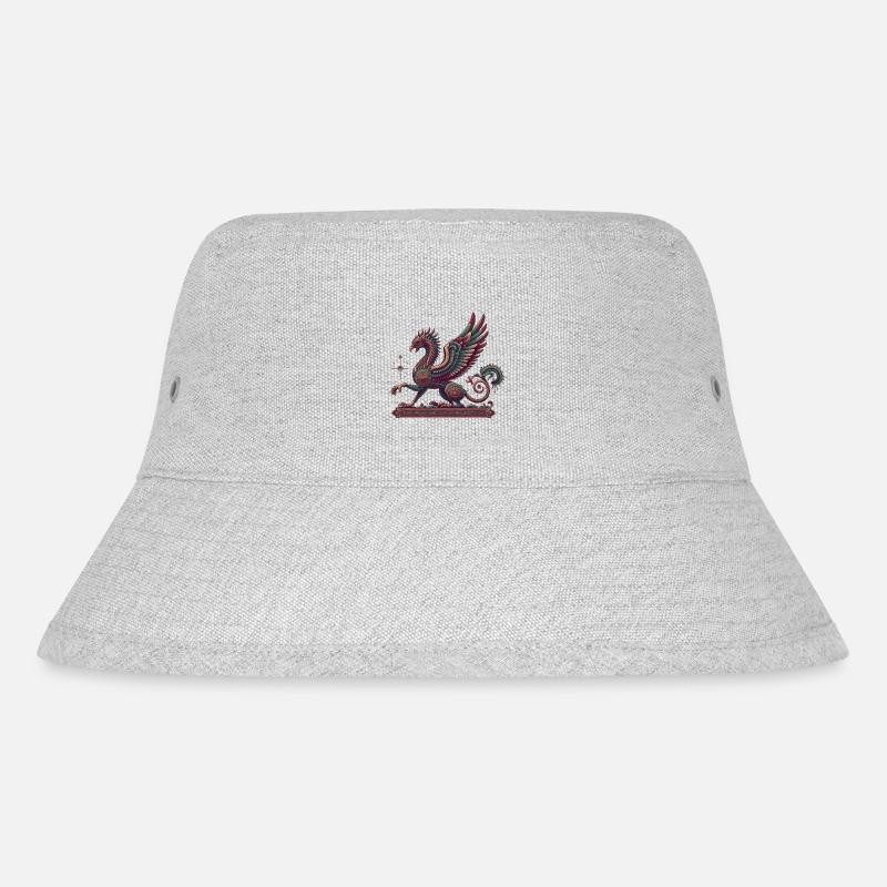 Mystischer Wächter-Greif - Stanley/Stella recycelter Bucket Hat - Grau meliert