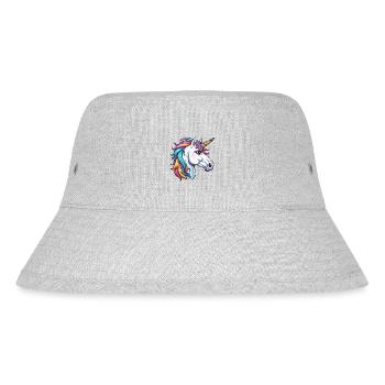 Einhorn / Fabelwesen / Märchen / Magie / Glitzer - Stanley/Stella recycelter Bucket Hat - Grau meliert - Vorne
