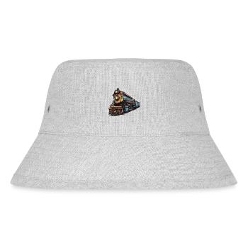 Zug / Lokomotive / Dampflok / Eisenbahn / Lock - Stanley/Stella recycelter Bucket Hat - Grau meliert - Vorne