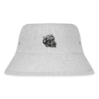 Zug / Lokomotive / Dampflok / Eisenbahn / Lock - Stanley/Stella recycelter Bucket Hat - Grau meliert - Vorne