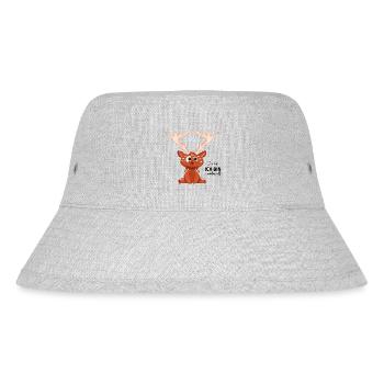 Baby Reh mit Spruch ich bin wundervoll - Stanley/Stella recycelter Bucket Hat - Grau meliert - Vorne