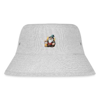 Gartenzwerg / Märchenland / Kobold / Gnom / Logo - Stanley/Stella recycelter Bucket Hat - Grau meliert - Vorne
