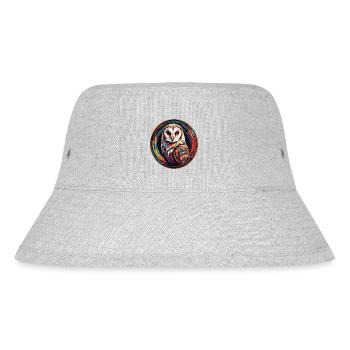 Colorful portrait of a barn owl - Stanley/Stella Recycled Bucket Hat - heather grey - Front