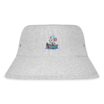 Maritime Mouse Rodent Boat Cruise Travel Child - Stanley/Stella Recycled Bucket Hat - heather grey - Front