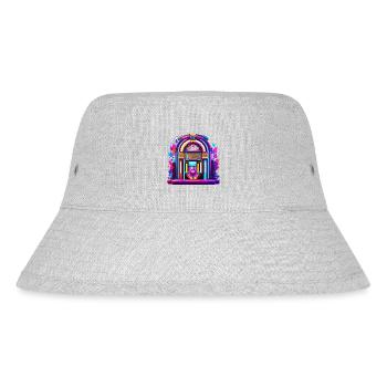 Jukebox / Musikautomat / Retro / 50er Jahre - Stanley/Stella recycelter Bucket Hat - Grau meliert - Vorne