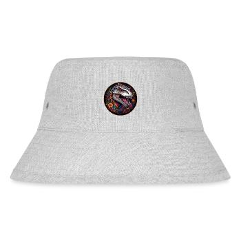 Farbenfroher Tyrannosaurus Rex T-Rex Portrait - Stanley/Stella recycelter Bucket Hat - Grau meliert - Vorne