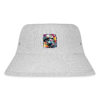 Rapper / Hip Hop / Song / Cool / Rhymes / Beat - Stanley/Stella Recycled Bucket Hat - heather grey - Front