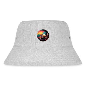 Snail in a colorful circle always with the calm - Stanley/Stella Recycled Bucket Hat - heather grey - Front