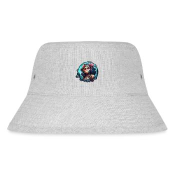 Cute Monkey / Monkey Girl / Cute / Hair Bow - Stanley/Stella Recycled Bucket Hat - heather grey - Front