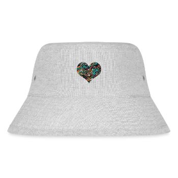 Psychedelic / Heart / Psychobilly / Goa / Form - Stanley/Stella Recycled Bucket Hat - heather grey - Front