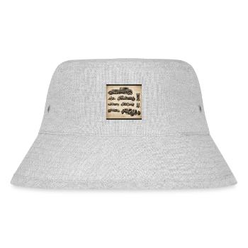 Bauplan / Sepia / Vintage / Retro / Old Timer - Stanley/Stella recycelter Bucket Hat - Grau meliert - Vorne