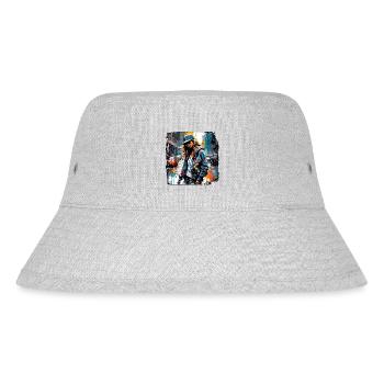 Rapper / Hip Hop / Song / Cool / Rhymes / Beat - Stanley/Stella Recycled Bucket Hat - heather grey - Front