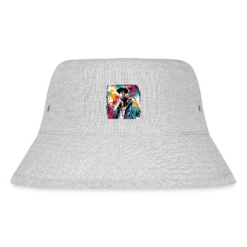 Rapper / Hip Hop / Song / Cool / Rhymes / Beat - Stanley/Stella Recycled Bucket Hat - heather grey - Front