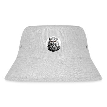 Snowy Owl Portrait Snowy Owl Owl Graphic - Stanley/Stella Recycled Bucket Hat - heather grey - Front