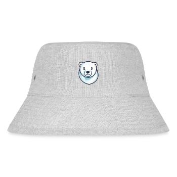 Eisbär-Kopf (Comic) - Stanley/Stella recycelter Bucket Hat - Grau meliert - Vorne