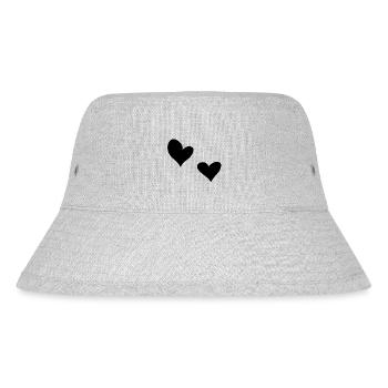 deux coeurs symbole coeur amour - Bob recyclé Stanley/Stella - gris chiné - Devant