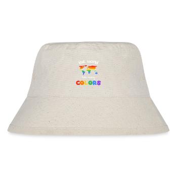Regenbogenweltkarte der Vielfalt - Stanley/Stella recycelter Bucket Hat - Naturweiß - Vorne