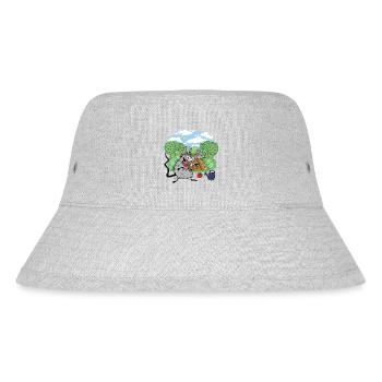 Rat, Gardening, Rats, Rodents, Strawberries, Mouse, Mice - Stanley/Stella Recycled Bucket Hat - heather grey - Front