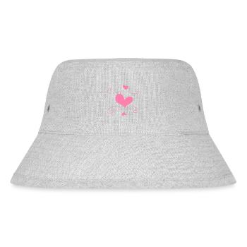 Herz Liebe Symbol form - Stanley/Stella recycelter Bucket Hat - Grau meliert - Vorne