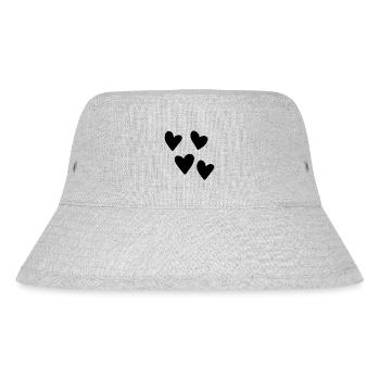 vier herzen herz muster symbol liebe - Stanley/Stella recycelter Bucket Hat - Grau meliert - Vorne